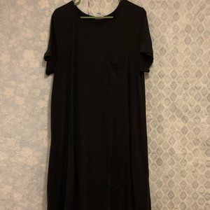 SOLID BLACK 2X LULAROE CARLY DRESS